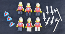 LEGO vintage Castle 6 x Classic Knights with shields & weapons - from set 677