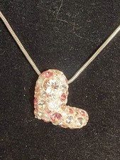 Swarovski Alana pink crystal heart pendant necklace E47