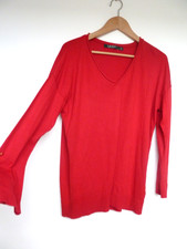 LAUREN RALPH LAUREN red SILK sweater with adjust sleeves Size L Size 16 18 Read