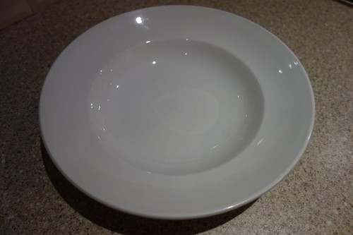 White deep plate bowl - 12",