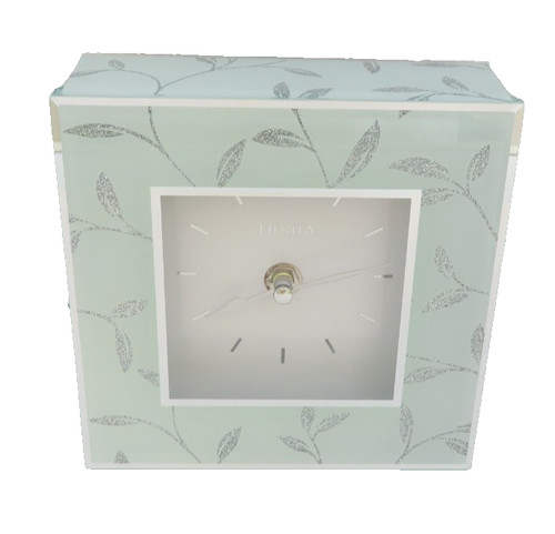 Silver glitter leaf - silver,