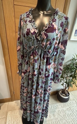 Gorgeous blue floral maxi - blue,