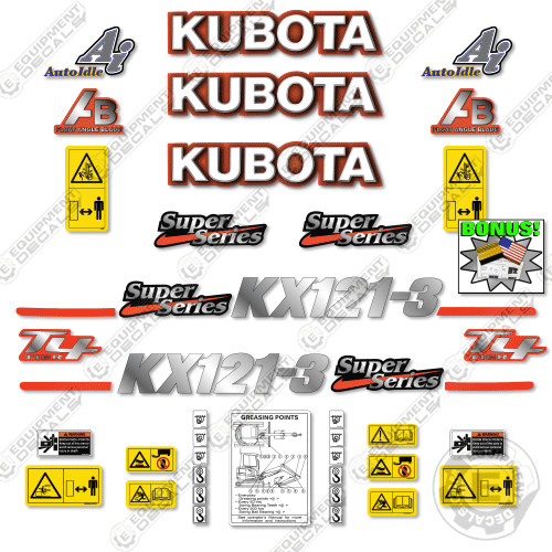 Fits kubota kx121 - kubota, decal