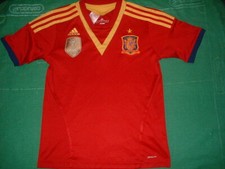 Spain Adidas Boys 10-12y Medium Jersey Shirt Girls Soccer Football Uniform Top