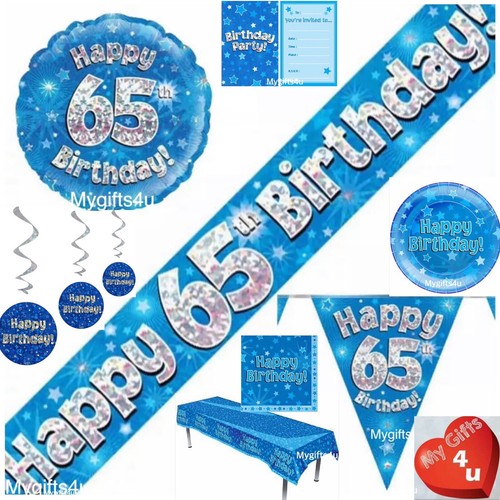 Blue 65th happy birthday - &,