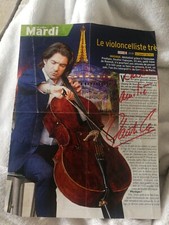 Signed magazine page GAUTIER CAPUCON French Musician Autograph