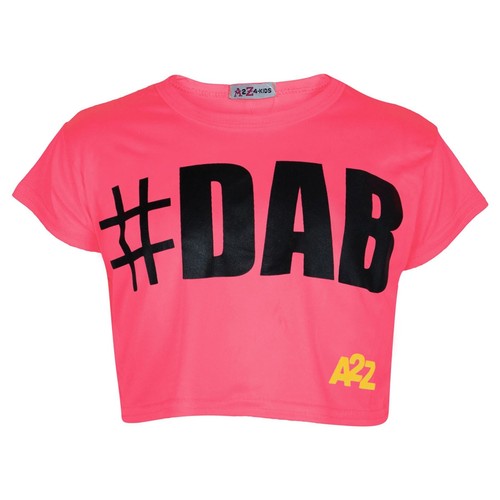 Kids girls crop top - kids, neon