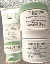 Christophe Robin Scrub cream , Hydrating & Shade masks bundle -40ml- New.
