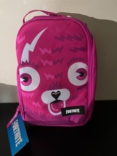 Pink Fortnite lunch bag