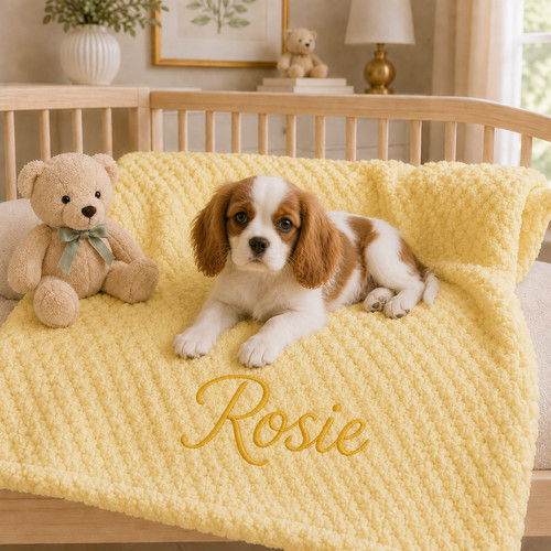 Personalised dog blanket - personalised,