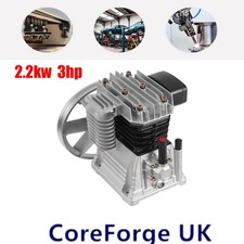 Air Compressor Bare Pump Motor Head 3HP Piston Twin Cylinder 2.2KW 250L/min UK