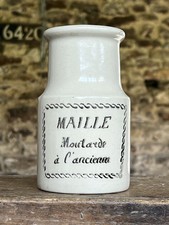 Vintage French Stoneware Mustard Pot