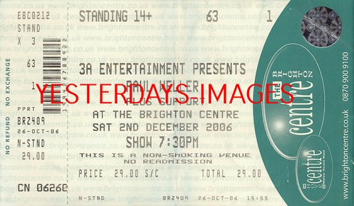 Paul weller used ticket stub - weller,