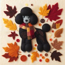 Luxury black poodle - luxury, birthday