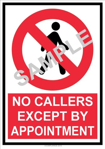 Door step sign cold callers - step, no