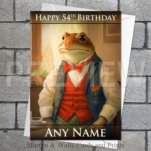 Fancy frog birthday card 5x7 - fancy,