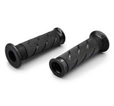 Motorcycle Handlebar Grips YPR Racing Black Fits Honda Kawasaki Yamaha 7/8" 22mm