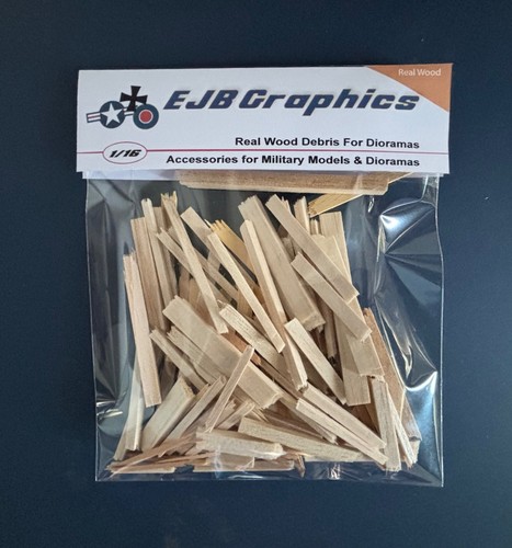 Scale real wood debris - 1/16,