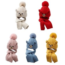 Kids Winter Hat Scarf Set Warm