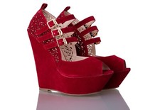 Womens Ladies Platform Suede