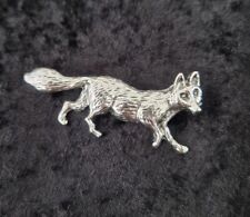 Fox Brooch Silver Tone Deco Vintage Inspired Jewellery Gift