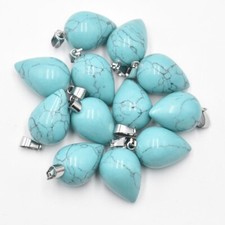 Crystal Quartz Tear Drop Stone Healing Pendant Necklace Chakra Reiki Anxiety