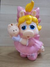Jim Henderson plastic Miss Piggy bank Muppet Babies Money Box An Illco Toy 90s 