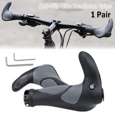 2PCS Ergonomic Rubber Bar End Handlebar Grips Cycling Bicycle MTB Mountain Bike
