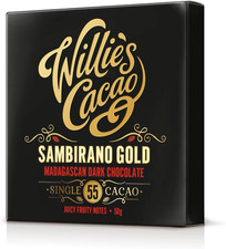 Willies' Cacao - 55% Sambirano Dark Chocolate Bar - 50G - Juicy Fruity Notes - S