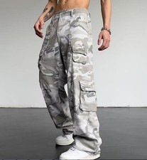 Men's Gray Camouflage Cargo