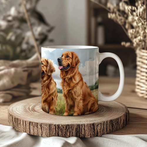 Golden retriever landscape - golden,