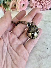 Brass Pig Bell Pendant, Pig
