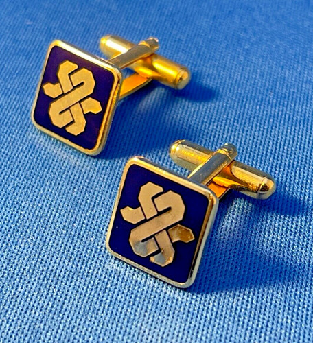 Vintage enamel cufflinks - vintage,