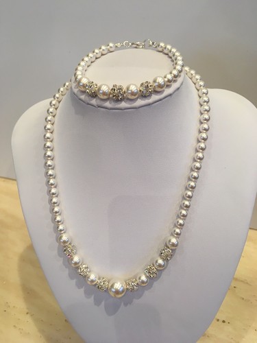 Necklace bracelet bridal - necklace, set