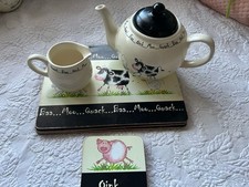 Home farm Tea Pot And Milk Jug With Coasters