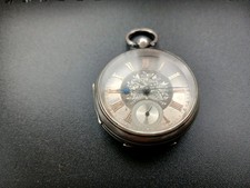 Antique  Silver Dial, Silver Case Gents Pocket watch Birmingham 1912.  Running# 