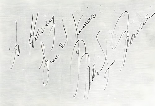 Marilyn monroe signed note - marilyn,