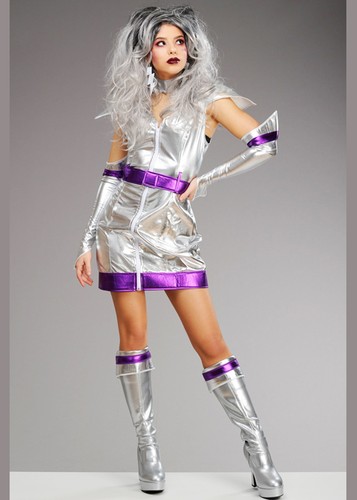 Ladies silver 70s chick - 70s,