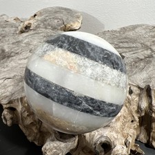 Marble Ball Rock Striped Stone Sphere Polished Granite 7cm 470g