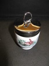 ROYAL WORCESTER PORCELAIN EGG CODDLER - BIRDS AND WORMS DESIGN