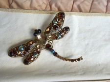 VERY LARGE JEWEL DRAGONFLY BROOCH