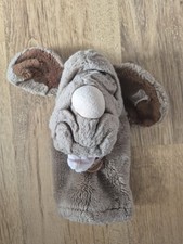 Vintage  80s Ganz  Bris Wrinkles Dog Head Puppet