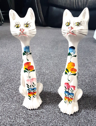 Cat ornaments hand painted - cat,