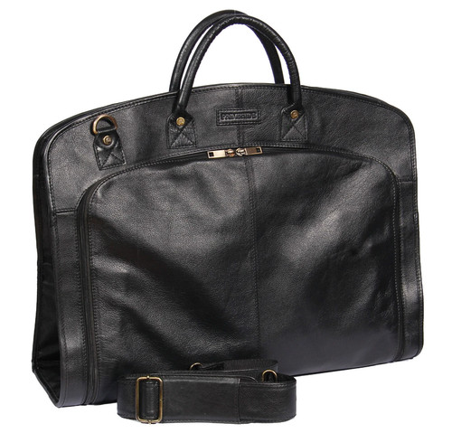 Genuine leather suit carrier - genuine,