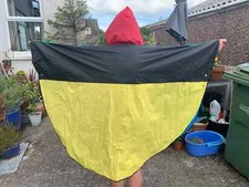 Pair of Vintage Mary Quant Multicoloured Raincoat Ponchos, hooded in Bags