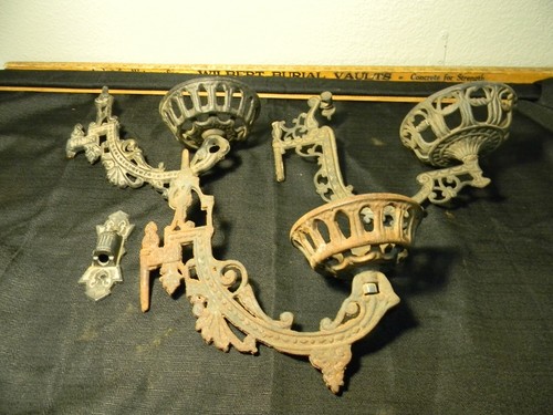 Antique wall scounces for oil - antique,
