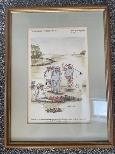 Golf framed vintage print - framed,