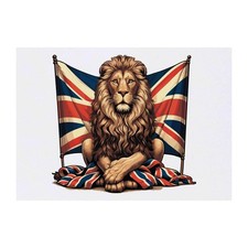 'Proud Lion With Union Jack'