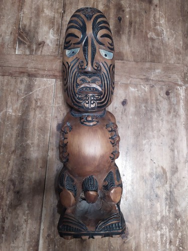 70s 52cm maori tekoteko - tekoteko, wooden