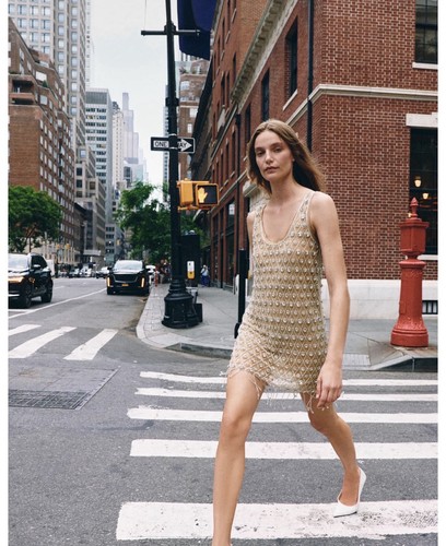 Zara beige mini dress jeweled